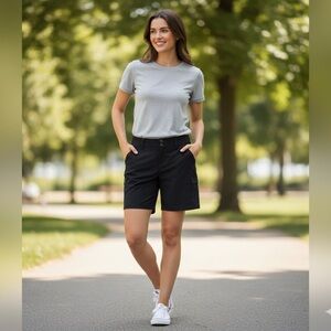 NWT Women’s Cargo Shorts UV Protection Black